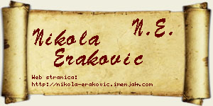 Nikola Eraković vizit kartica
